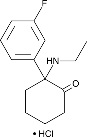 Chemical structure of Fluorexetamine HCl (FXE)